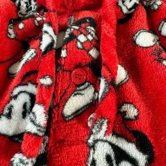 Disney Mickey Mouse Plush Fleece Pajama Pants Bottoms Christmas Holiday Size S - Picture 4 of 12